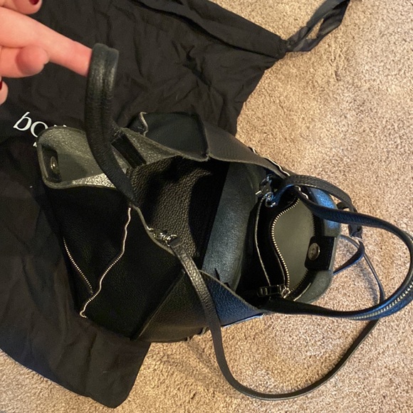 Botkier black medium size tote with silver zipper lining and silver inside - Picture 6 of 9